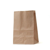 パックタケヤマ 角底袋 H3S 耐油角底袋 茶無地 XZT55304 1ケース(2000個(100個×20))（直送品）