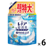 レノア 超消臭1WEEK 極やわ仕上げふんわりシャボン 詰め替え 超メガ特大 1900mL 1セット（1個×6） 柔軟剤 P＆G