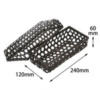 アサヒグリーン 装飾品 六ッ目長方被せフタ付 BK 3572 1ケース(100個(1個×100))（直送品）