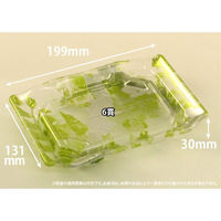 リスパック 寿司容器 バイオPET うつくし盛 2-3B みぞれ緑 RRB7233 1ケース(800個(50個×16))（直送品）