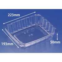 リスパック サラダ容器 バイオ 角ケース 22-1500B PKCC321 1ケース(600個(50個×12))（直送品）