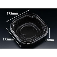 リスパック 冷麺容器 バイオ バッチリ 17-53B 黒 PBNA422 1袋(100個)（直送品）