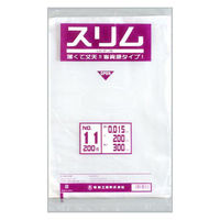 福助工業 ローデンポリ袋 スリムLDポリ袋 015 No11 0439827 1ケース(6000個(200個×30))（直送品）