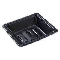 中央化学 発泡トレー 美栄え桶 15-13 黒 00770236 1袋(50個)（直送品）