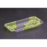 リスパック 透明トレー バイオPET AC-25-12T はやて緑 FSFV845 1袋(100個)（直送品）