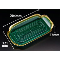 リスパック 刺身容器 バイオ 華ノ枠 20-12B エレガグリーン FHNW307 1袋(50個)（直送品）