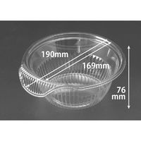 リスパック 冷麺容器 バイオ BOWL本体(M) 浅 PBCP521 1ケース(600個(50個×12))（直送品）