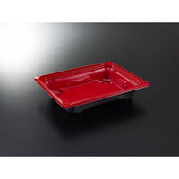 中央化学 どんぶり容器 CT活膳 20-16 赤-BK 身 00772365 1ケース(900個(50個×18))（直送品）