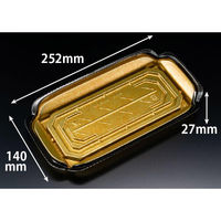 リスパック 刺身容器 バイオ 華ノ枠 25-14B 真打金 FHNW555 1ケース(600個(50個×12))（直送品）