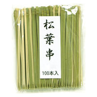 萬洋 竹串 松葉串(青) 8cm 100入 18900D 1ケース(10個(1個×10))（直送品）