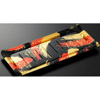 中央化学 寿司容器 HS 波ね皿 33-15 光琳R-BK 身 00664891 1ケース(400個(50個×8))（直送品）