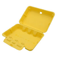 日本モウルド工業 弁当容器 パルボックス(大)黄 42033 1ケース(100個(1個×100))（直送品）