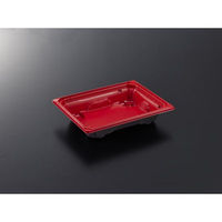 中央化学 どんぶり容器 CT活膳 19-15 赤-BK 身 00772359 1袋(50個)（直送品）