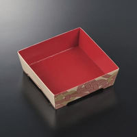 中央化学 寿司容器 SKS 13-13(43) 赤-水引 身 00778722 1ケース(400個(25個×16))（直送品）