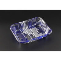 リスパック 透明トレー バイオPET AC-15-12F みぞれ青 FSFV850 1ケース(1800個(100個×18))（直送品）