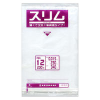 福助工業 ローデンポリ袋 スリムLDポリ袋 015 No12 0439835 1ケース(6000個(200個×30))（直送品）