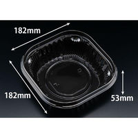 リスパック 冷麺容器 バイオ バッチリ 18-53B 黒 PBNA522 1ケース(600個(100個×6))（直送品）