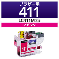 カラークリエーション ブラザー（brother）用 互換インク CC-BLC411M マゼンタ LC411-M互換 1個（直送品）