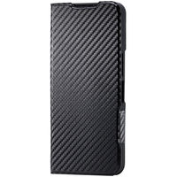 AQUOS wish5 (SH-52F) ケース レザー 手帳型 カーボンブラック PM-S251PLFUCB エレコム 1個（直送品）