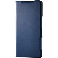 AQUOS R10 (SH-51F) ケース レザー 手帳型 超軽量 ネイビー PM-S252PLFUNV エレコム 1個（直送品）