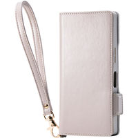 AQUOS R10 (SH-51F) ケース レザー ハンドストラップ付 グレージュ PM-S252PLFY4GB エレコム 1個（直送品）