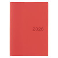 無印良品 月曜始まりマンスリー ウィークリースケジュール帳 ２０２５年１２月始まり Ｂ６ 赤 良品計画