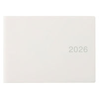 無印良品 Ｂ５ハーフサイズスケジュール帳 マンスリー ウィークリー ２０２５年１２月始まり 月曜始まり ホワイトグレー 良品計画