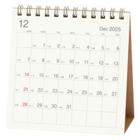 無印良品 バガス入りペーパー日曜始まり六輝カレンダー 小２０２５年１２月～２０２６年１２月 約１２０×１２０ｍｍ 卓上用 良品計画