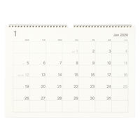 無印良品 バガス入りペーパー月曜始まり壁掛けカレンダー ２０２６年１月～１２月 Ａ３横型 良品計画