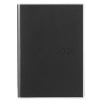 無印良品 月曜始まりバーチカルスケジュール帳 ２０２５年１２月始まり Ａ５ 黒 マンスリー ウィークリ― 良品計画