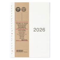 無印良品 リフィルノート リフィル マンスリースケジュール ２０２５年１２月始まり Ａ５・２０穴 月曜始まり 六輝 祝日 月齢なし