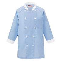 KAZEN コックシャツ ブルーストライプ SS 682-31 1枚（直送品）