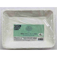 ショーエイコーポレーション 環境に優しいプレート角皿4P KS-4943 1セット(10個入)（直送品）