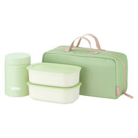 サーモス 真空断熱スープランチセット スープジャー200ｍL 容器300ｍL×2 ダスティグリーン JEH-800 DTG 1個