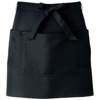 【再検品商品】【サロン/ソムリエエプロン】 KAZEN AP492-5 ブラック フリー 1枚（わけあり品）