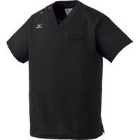 【再検品商品】チトセ スクラブ 兼用 ブラック S MZ-0231 1枚　スクラブ（わけあり品）