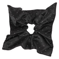 ストーンシルキースクエアシュシュ ブラック LAKOLE/ラコレ