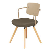 コクヨ リーテ カジュアルチェアー 背樹脂 4本脚 木脚（ナチュラル） K16-D03CZ