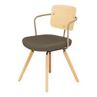 【組立設置込】コクヨ リーテ カジュアルチェアー 背合板 4本脚 木脚（ナチュラル） K16-D04CZ-ZM6DX1 1脚（直送品）