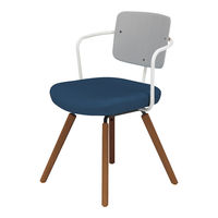 【組立設置込】コクヨ リーテ カジュアルチェアー 背樹脂 4本脚 木脚（ブラウン） K16-R03CZ-WT7E2X1 1脚（直送品）