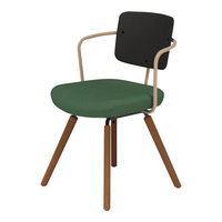 【組立設置込】コクヨ リーテ カジュアルチェアー 背樹脂 4本脚 木脚（ブラウン） K16-R03CZ-ZQ6E6X1 1脚（直送品）