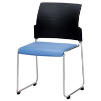 【良品】アイリスチトセ　スタッキングチェア　ASL-110PP ブラック たのめーる】アイリスチトセ スタッキングチェア 樹脂座タイプ