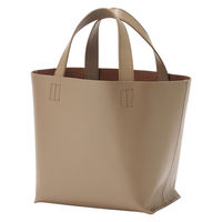 無印良品 ヌメ革 ミニトートバッグ グレイッシュブラウン タテ２２×ヨコ３６×マチ１４ｃｍ 良品計画