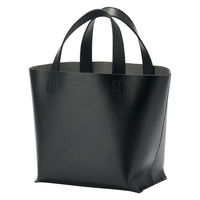無印良品 ヌメ革 ミニトートバッグ 黒 タテ２２×ヨコ３６×マチ１４ｃｍ 良品計画