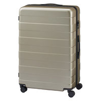 無印良品 バーを自由に調節できる ハードキャリーケース １０５Ｌ ベージュ タテ７７×ヨコ５２×マチ２９ｃｍ 良品計画