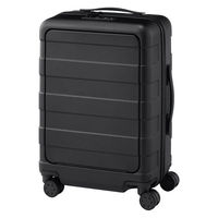 無印良品 バーを自由に調節できる フロントオープンキャリーケース ３２Ｌ 黒 タテ５４×ヨコ３７×マチ２４ｃｍ 良品計画