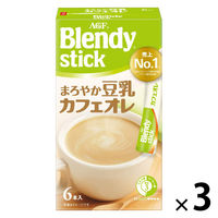 味の素AGF ブレンディ スティック まろやか豆乳カフェオレ 1セット（6本入×3箱）