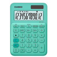 カシオ計算機 カラフル電卓　ミントグリーン　MW-C20C-GN-N 緑 1個（わけあり品）