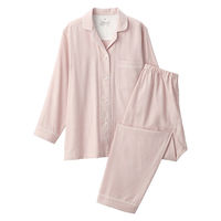 無印良品 レディース 婦人 脇に縫い目のない 二重ガーゼ長袖パジャマ 婦人Ｓ ライトピンク 良品計画