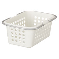 【均一価格】　ミニ ハンドル付バスケット　幅16.7×奥行25×高さ9.9cm １セット（２個）